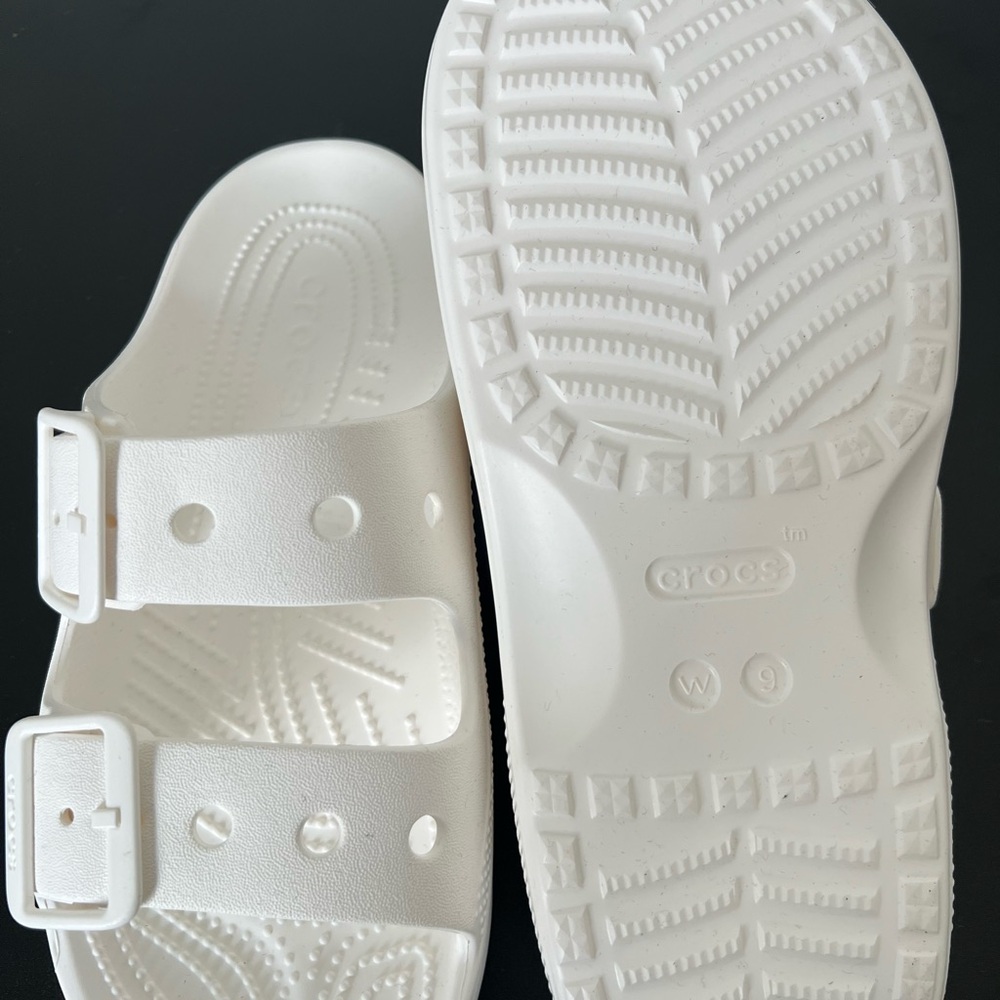 CROCS Brooklyn Adult Two-Strap Slide Sandals in White OBO - Picture 5 of 6